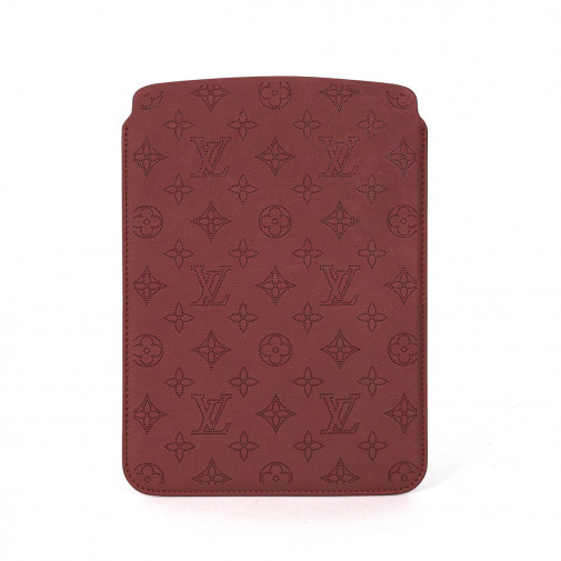 Funda para Ipad Air en cuero Monogram Perforado rojo