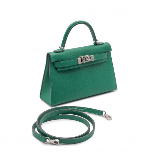 Sac Kelly 20 cuir Epsom vert Cactus