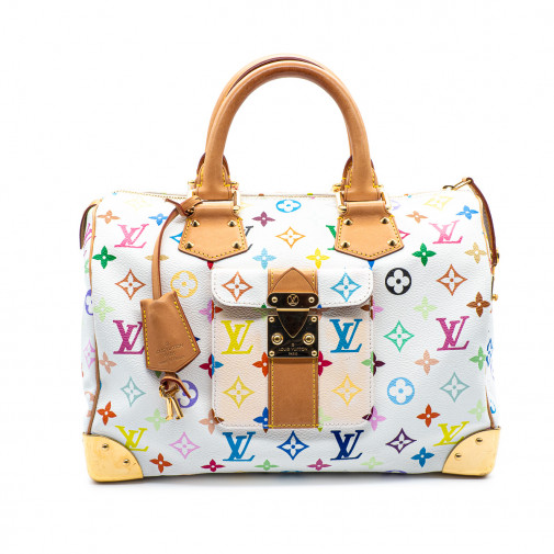 Sac Speedy 30 Monogram Multicolore et cuir naturel