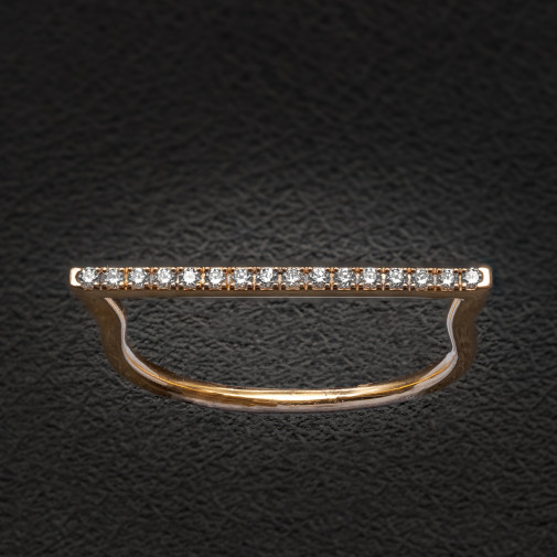 Anillo Gatsby Barette oro rosa 18q et diamantes