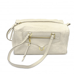 Sac Inspirée en cuir Empreinte Monogram blanc