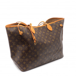 Sac Neverfull en toile Monogram et cuir naturel