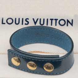 Pulsera conmemorativa Euro 2002 en charol azul Damier.