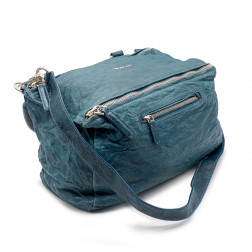 Sac Pandora en cuir vieilli bleu