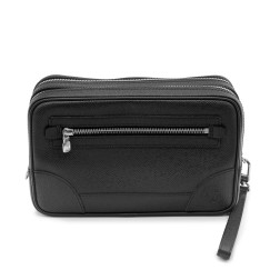 Pochette Neo Pavel en cuir Taiga Ardoise