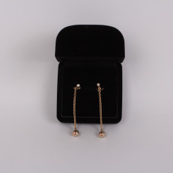 Pendietes largos en 3 oros de 18 k