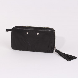 Cartera de cuero negro