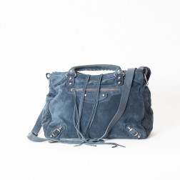 Bolso Velo en gamuza azul