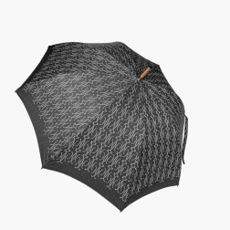 Paraguas de lona de algodón impermeable gris y negro