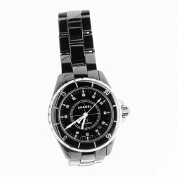 Reloj J12  ceramica negra 38mm, diamantes y automático