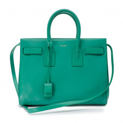 Classique Sac de jour en cuir lisse vert