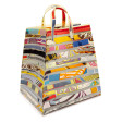 Sac à main Hermès Cas du Sac petit modèle en matière synthétique blanc-cassé et soie multicolore
