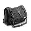 Sac Saint-Laurent Niki Medium Collector en cuir noir et cristaux Swarovski