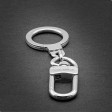 Porte-clés anneau métal argenté