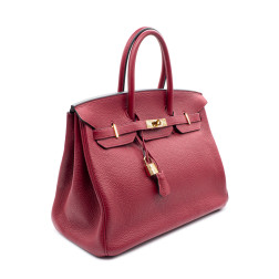 Sac Hermès Birkin 35 en cuir Togo Rouge Hermès