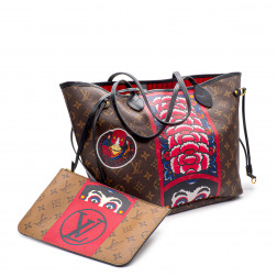 Sac Neverfull en toile Monogram Édition Limitée Kabuki Sticker