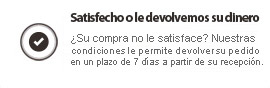 Satisfecho o le devolvemos su dinero